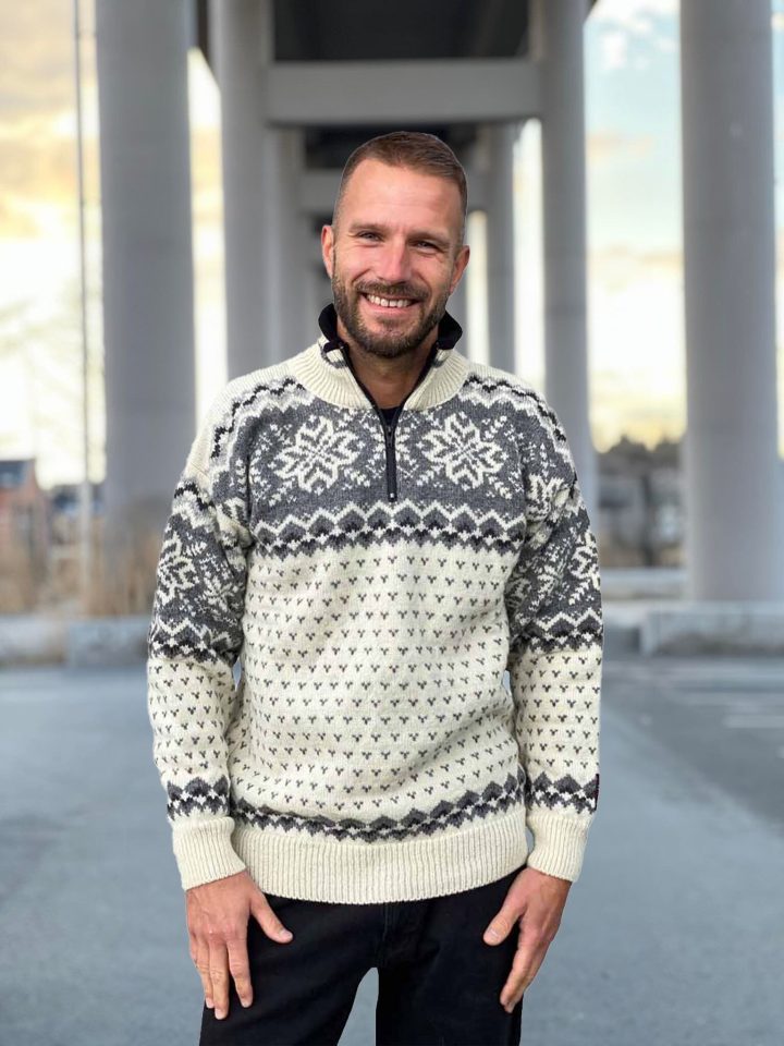 Nordlys Turist ullgenser til dame og herre – natur/grå/koksgrå